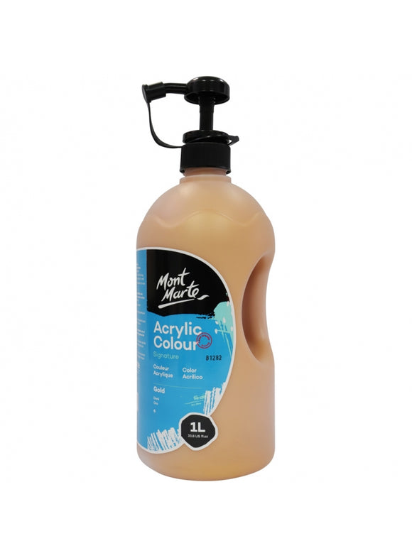 Mont Marte Signature Acrylic Colour 1 Litre (33.8Oz) - Gold