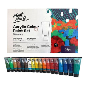 Mont Marte Acrylic Colour Paint Set 18Pc X 75Ml