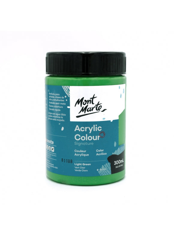 Mont Marte Signature Acrylic Colour 300Ml (10.1Oz) - Light Green