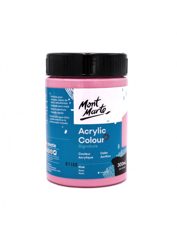 Mont Marte Signature Acrylic Colour 300Ml (10.1Oz) - Pink