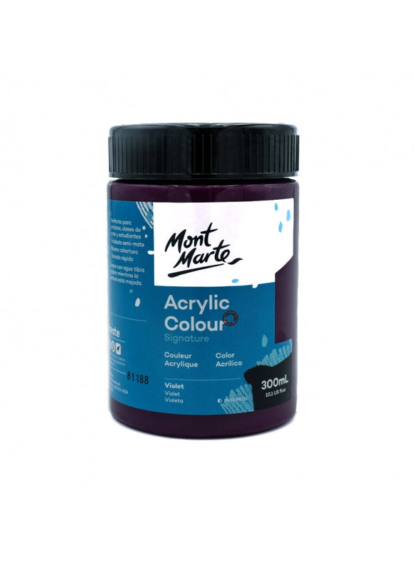 Mont Marte Signature Acrylic Colour 300Ml (10.1Oz) - Violet