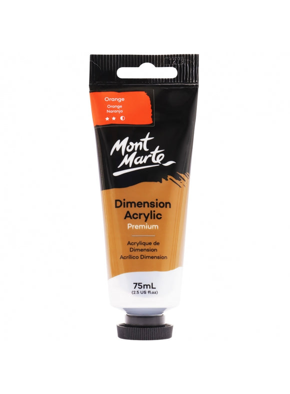 Mont Marte Premium Dimension Acrylic 75Ml (2.5Oz) - Orange