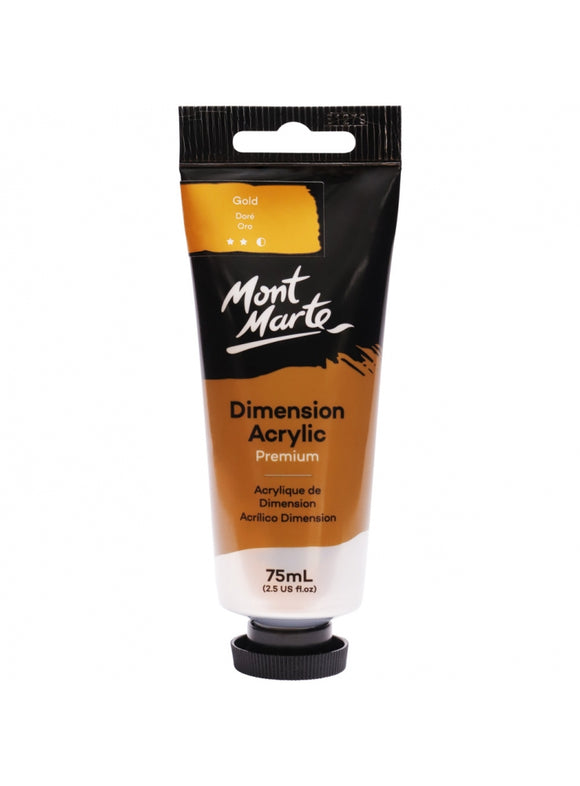 Mont Marte Premium Dimension Acrylic 75Ml (2.5Oz) - Gold
