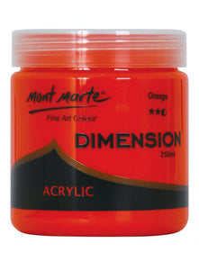 Mont Marte Dimension Acrylic 250Ml - Orange