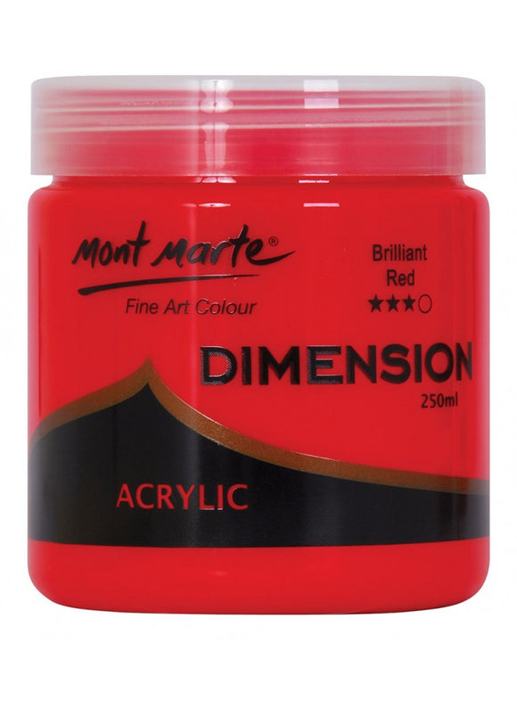 Mont Marte Dimension Acrylic 250Ml - Brilliant Red