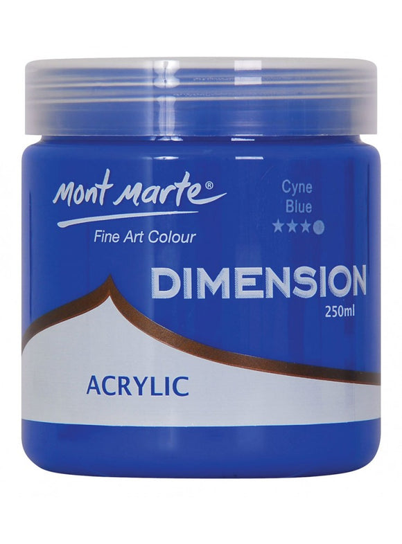 Mont Marte Dimension Acrylic 250Ml - Cyan Blue
