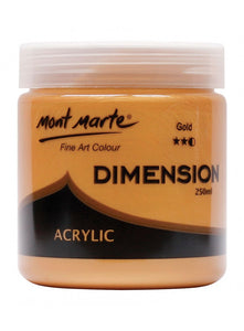 Mont Marte Dimension Acrylic 250Ml - Gold