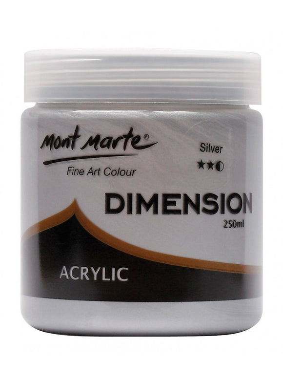 Mont Marte Dimension Acrylic 250Ml - Silver